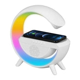 LED Wireless Charger Speaker – 3-in-1 Bluetooth Speaker with Fast Charging & Night Light