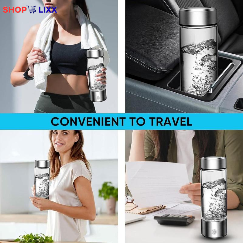 Hydrogen Water Bottle, USB Rechargeable Hydrogen Water Generator, Water Ionizer Machine, Drinking Supplies for Home, Office, Travel
