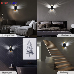 Bald Eagle Wall Light, Wall Mounted Eagle Lamp for Bedroom, Living Room, Hallway, Battery Operated Eagle Light