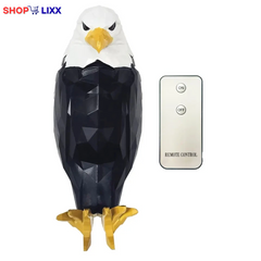 Bald Eagle Wall Light, Wall Mounted Eagle Lamp for Bedroom, Living Room, Hallway, Battery Operated Eagle Light