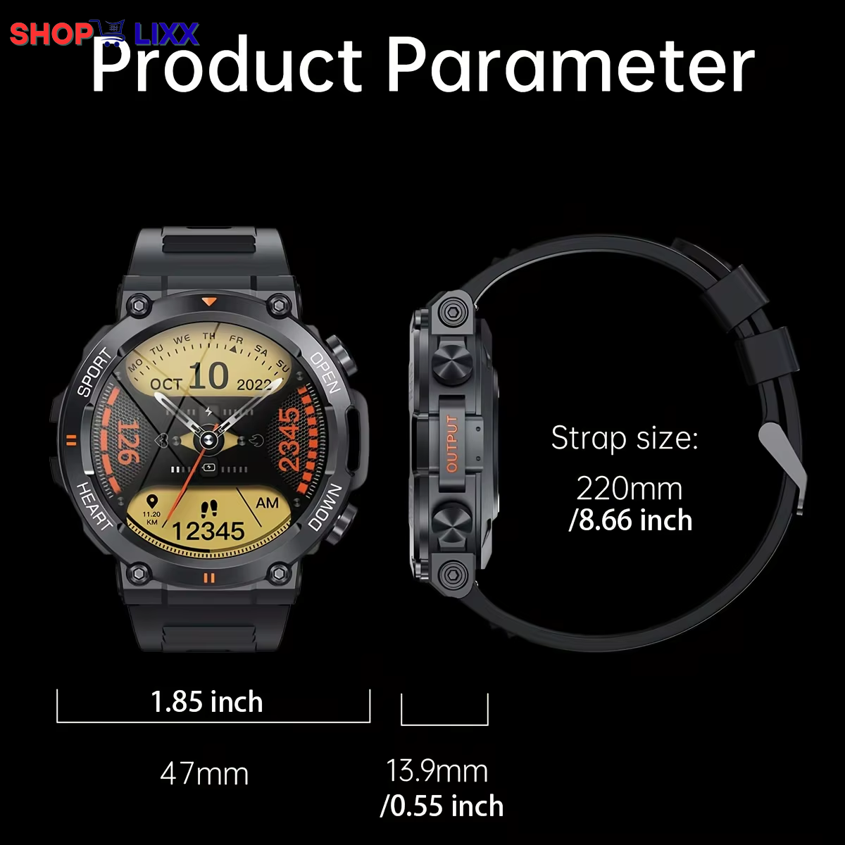 K56Pro Smart Watch for Men Heart Rate Blood Bluetooth Sport 400Mah Long Standby 1.39 Inch 360*360 HD Screen Outdoors Smartwatch