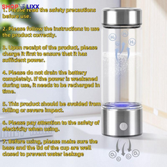 Hydrogen Water Bottle, USB Rechargeable Hydrogen Water Generator, Water Ionizer Machine, Drinking Supplies for Home, Office, Travel