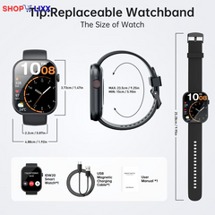 Smartwatch for Men & Women with Bluetooth Call – Fitness Tracker , 110+ Sports Modes, Call & Message Reminder, Customizable Watch Dials, Multifunctional Smartwatch