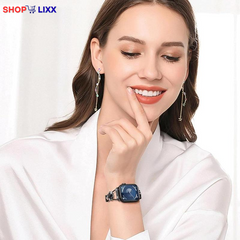 ZY Black Shell Clover Slim Metal Bracelet for Apple Watch - Business & Dressy Strap Compatible Ultra 2/Ultra/Series 9-1/SE/SE2 (38-49Mm) Women & Men (Watch Not Included)