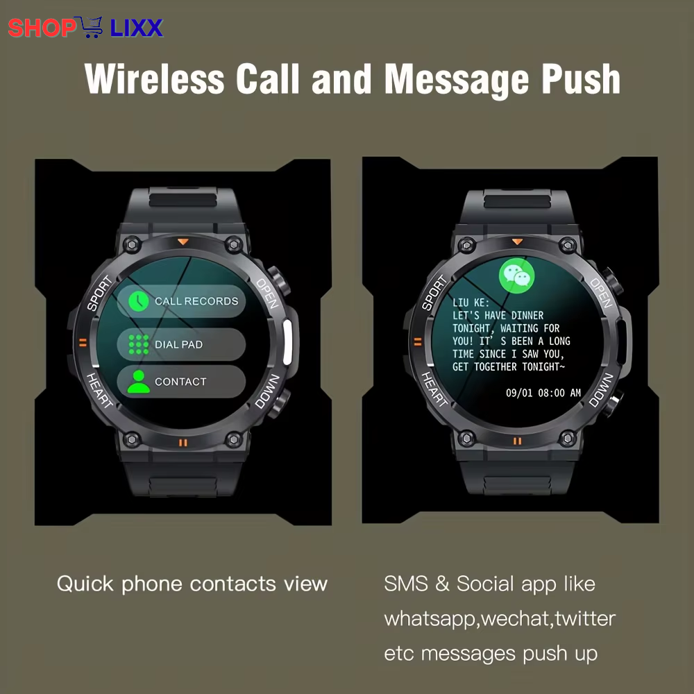 K56Pro Smart Watch for Men Heart Rate Blood Bluetooth Sport 400Mah Long Standby 1.39 Inch 360*360 HD Screen Outdoors Smartwatch